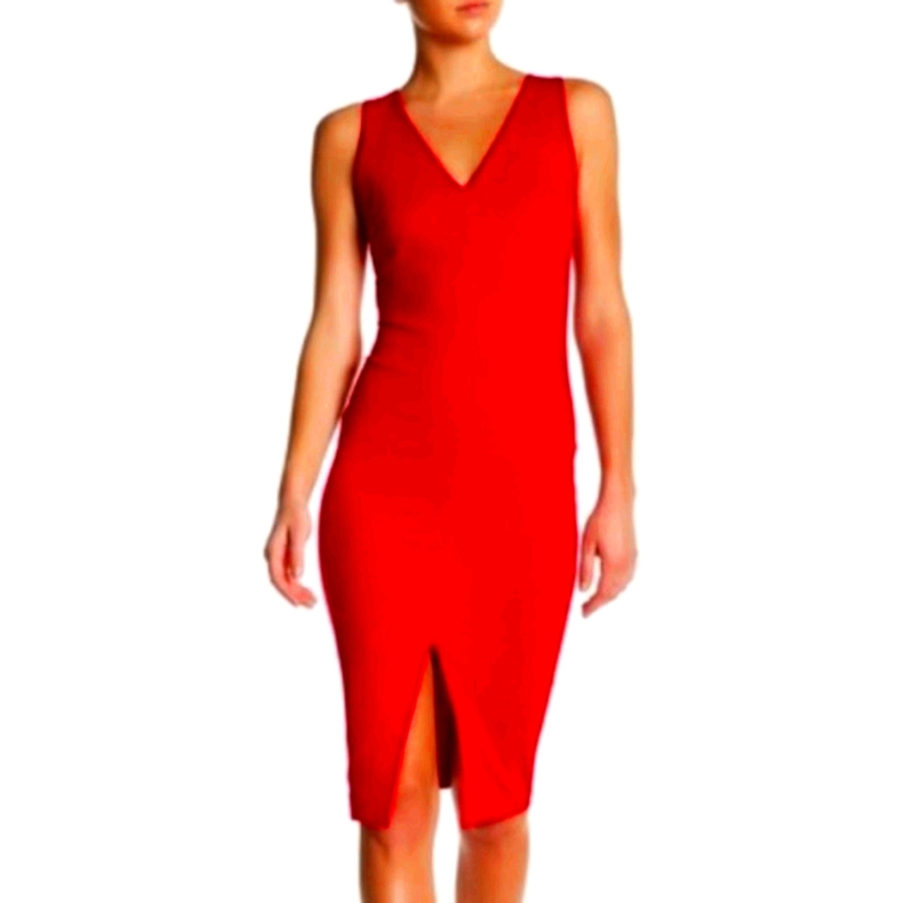 Love...Ady Red Bodycon Dress Small - Picture 1 of 2